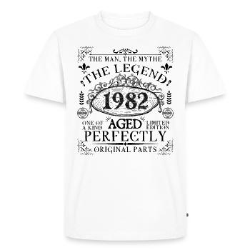 1982 | The Legend since 1982 birthday - Men's Premium Organic T-Shirt - white - Front - Nico (187cm)