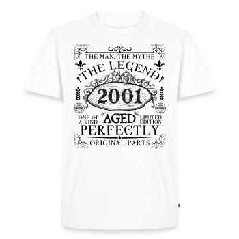 2001 | The Legend since 2001 birthday - Men's Premium Organic T-Shirt - white - Front - Nico (187cm)
