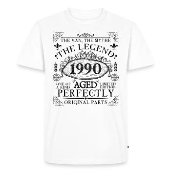 1990 | The Legend since 1990 birthday - Men's Premium Organic T-Shirt - white - Front - Nico (187cm)