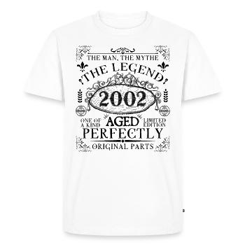 2002| The Legend since 2002 birthday - Men's Premium Organic T-Shirt - white - Front - Nico (187cm)