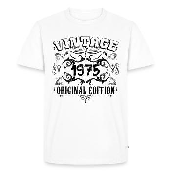 1975 | Vintage Aged Original 1975 birthday gift - T-shirt Premium bio Homme - blanc - Devant - Nico (187cm)