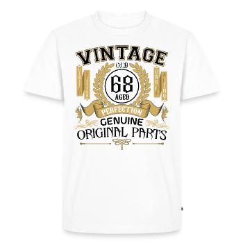 Vintage 68 years - birthday gift 68 years !!! - Men's Premium Organic T-Shirt - white - Front - Nico (187cm)
