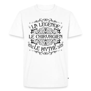 Chirurgien | la légende Chirurgien le mythe - T-shirt Premium bio Homme - blanc - Devant - Nico (187cm)