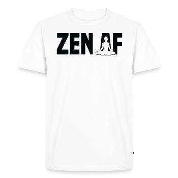 Zen AF Yoga Coussin Assis Tapis de Yoga Méditation Ku - T-shirt Premium bio Homme - blanc - Devant - Nico (187cm)