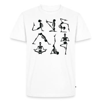 Squelette de yoga amusant pour un fan de yoga - T-shirt Premium bio Homme - blanc - Devant - Nico (187cm)