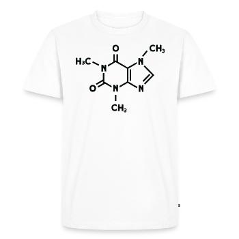 Caffeine Molecule For Barista And Coffee Lover - Men's Premium Organic T-Shirt - white - Front - Nico (187cm)