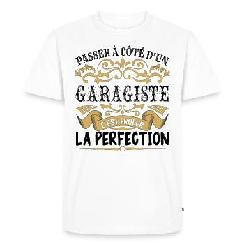 Garagiste | le Meilleur cadeau Garagiste - T-shirt Premium bio Homme - blanc - Devant - Nico (187cm)