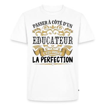 Educateur | le Meilleur cadeau Educateur - T-shirt Premium bio Homme - blanc - Devant - Nico (187cm)