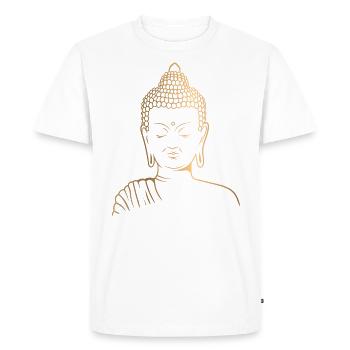 Gautama Buddha Meditation For Buddhim Enthusiast - Men's Premium Organic T-Shirt - white - Front - Nico (187cm)
