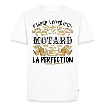 Motard | le Meilleur cadeau Motard - T-shirt Premium bio Homme - blanc - Devant - Nico (187cm)