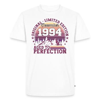 Original December 1994 28th birthday gift - Men's Premium Organic T-Shirt - white - Front - Nico (187cm)
