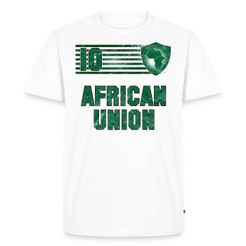 Équipe de football de l’Union africaine - T-shirt Premium bio Homme - blanc - Devant - Nico (187cm)