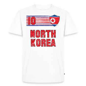 North Korea Football Team - Men's Premium Organic T-Shirt - white - Front - Nico (187cm)