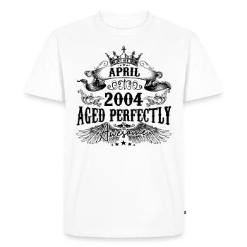 2004 | June Aged Perfectly 2004 birthday gift - T-shirt Premium bio Homme - blanc - Devant - Nico (187cm)
