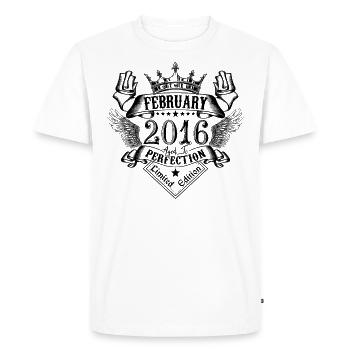 Vintage February 2016 February 2016 born in February - Men's Premium Organic T-Shirt - white - Front - Nico (187cm)