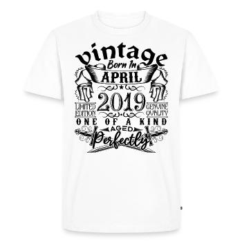 Birthday 2019 April 2019! born in April 2019 - Men's Premium Organic T-Shirt - white - Front - Nico (187cm)