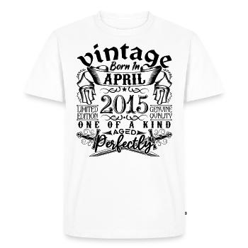 Birthday 2015 April 2015! born in April 2015 - Men's Premium Organic T-Shirt - white - Front - Nico (187cm)