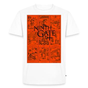 The ninth Gate engravings - Männer Premium Bio T-Shirt - Weiß - Vorne - Nico (187cm)