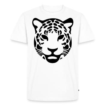 Léopard - T-shirt Premium bio Homme - blanc - Devant - Nico (187cm)