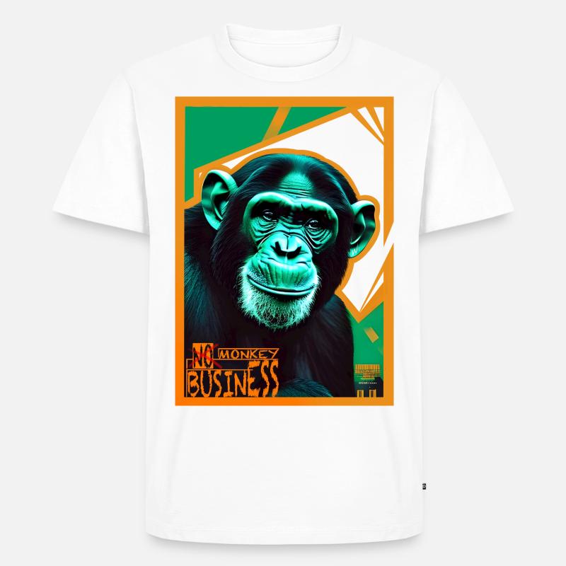 Affe - Männer Premium Bio T-Shirt - Weiß