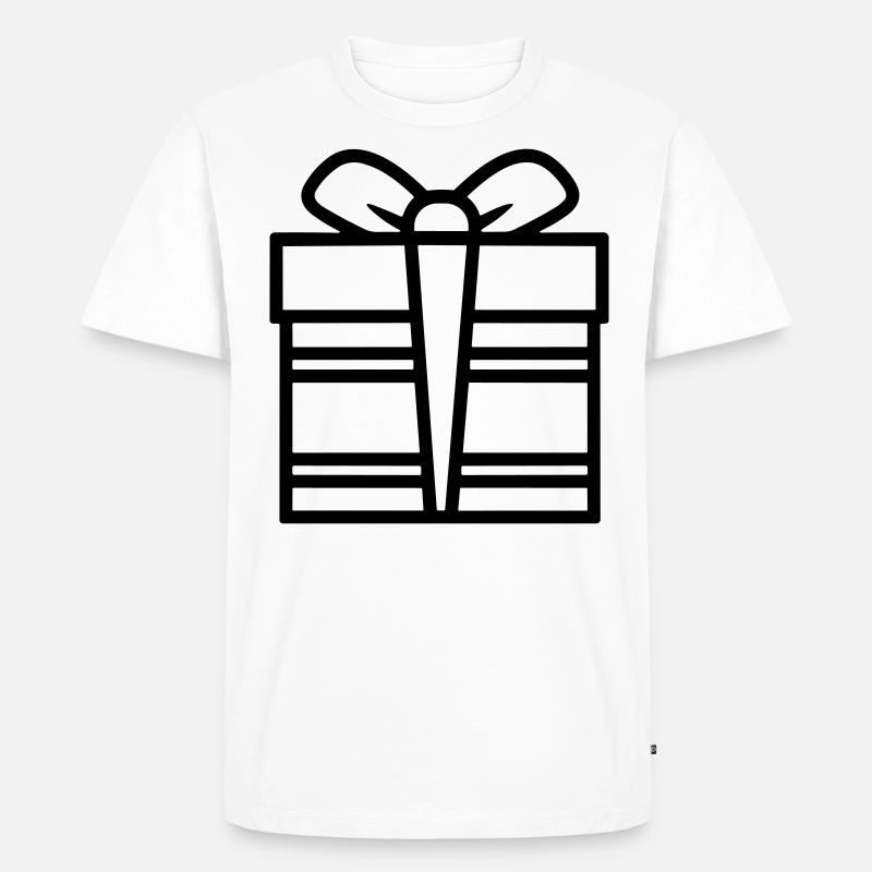 Kleine Geschenkbox - Männer Premium Bio T-Shirt - Weiß