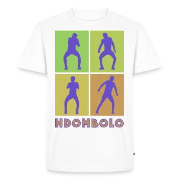 Ndombolo - T-shirt Premium bio Homme - blanc - Devant - Nico (187cm)