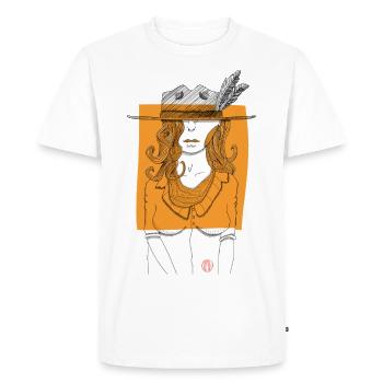 Modern cow girl - Men's Premium Organic T-Shirt - white - Front - Nico (187cm)