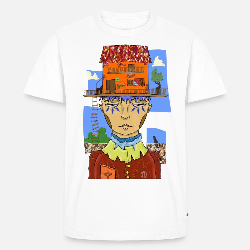 Housecollector #4 - Männer Premium Bio T-Shirt - Weiß