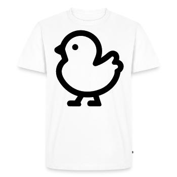 poussin - T-shirt Premium bio Homme - blanc - Devant - Nico (187cm)
