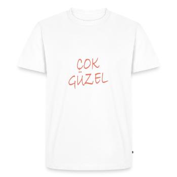 Tout ira bien en turc - T-shirt Premium bio Homme - blanc - Devant - Nico (187cm)