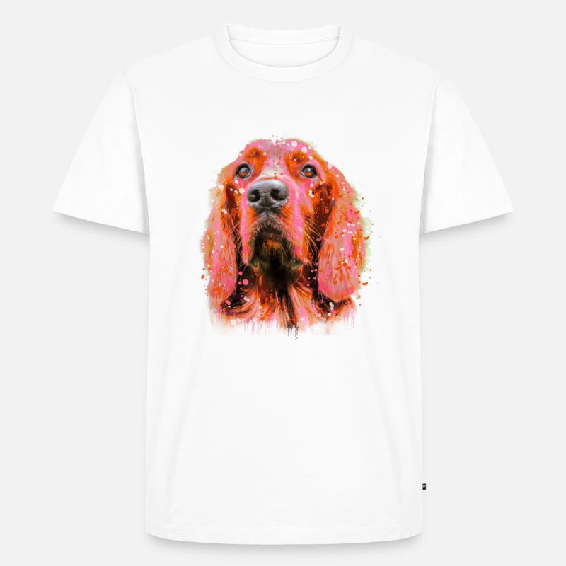 irish setter - Männer Premium Bio T-Shirt - Weiß