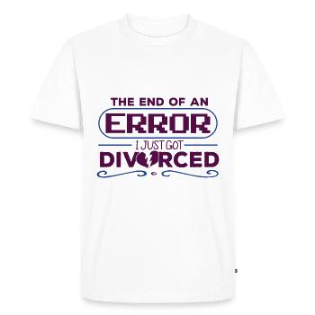 The End Of An Error Just Divorced - Men's Premium Organic T-Shirt - white - Front - Nico (187cm)