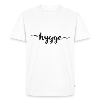 Idée de cadeau d'écriture hygge danois hyggelig - T-shirt Premium bio Homme - blanc - Devant - Nico (187cm)