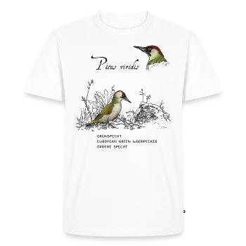 Pic vert - T-shirt Premium bio Homme - blanc - Devant - Nico (187cm)