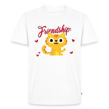 Chat Drôle Dire Chats Dictons Amitié - T-shirt Premium bio Homme - blanc - Devant - Nico (187cm)