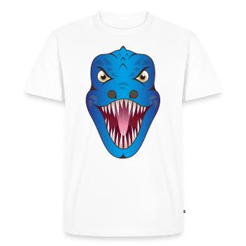 Blue Spinosaurus Dino - Men's Premium Organic T-Shirt - white - Front - Nico (187cm)