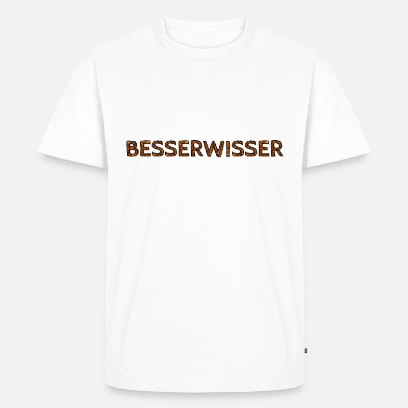 know-it-all smartass IQ - Men's Premium Organic T-Shirt - white