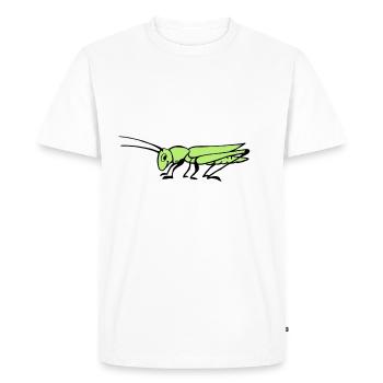 Sauterelle - T-shirt Premium bio Homme - blanc - Devant - Nico (187cm)