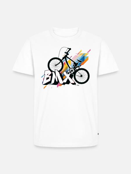 BMX Bicyclette - Urbaninme - Männer Premium Bio T-Shirt - Weiß