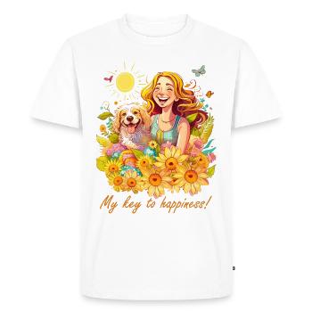 Joie de vivre in summer in nature - Men's Premium Organic T-Shirt - white - Front - Nico (187cm)