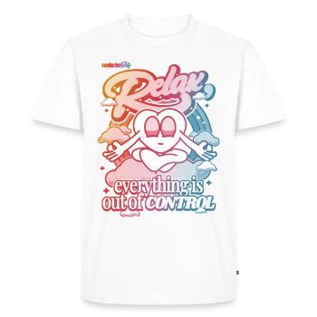 Relax, everything is out of control - Men's Premium Organic T-Shirt - white - Front - Nico (187cm)