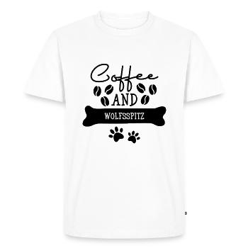 Coffee and wolfsspitz - Men's Premium Organic T-Shirt - white - Front - Nico (187cm)