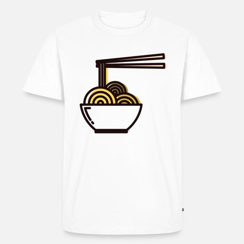 Nudeln - Männer Premium Bio T-Shirt - Weiß
