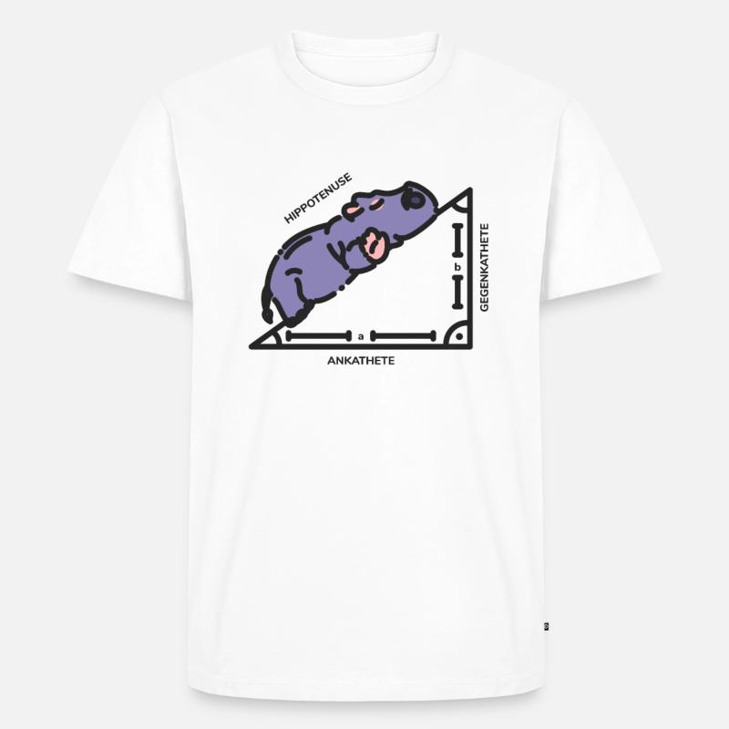 Mathématicien triangle hippothénuse - T-shirt Premium bio Homme - blanc