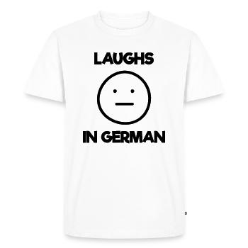 Rire Meme Allemagne Allemand Emoticon Cadeau - T-shirt Premium bio Homme - blanc - Devant - Nico (187cm)