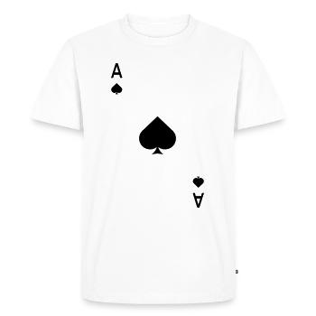 Card Game Playing Card Ace Ace Carnival Carnival - Men's Premium Organic T-Shirt - white - Front - Nico (187cm)