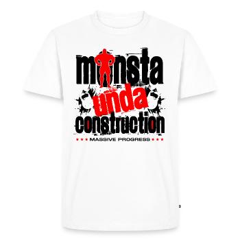 Monsta unda construction - T-shirt Premium bio Homme - blanc - Devant - Nico (187cm)