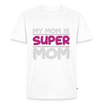Ma maman est super maman - T-shirt Premium bio Homme - blanc - Devant - Nico (187cm)