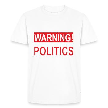 T-shirt Politique - T-shirt Premium bio Homme - blanc - Devant - Nico (187cm)