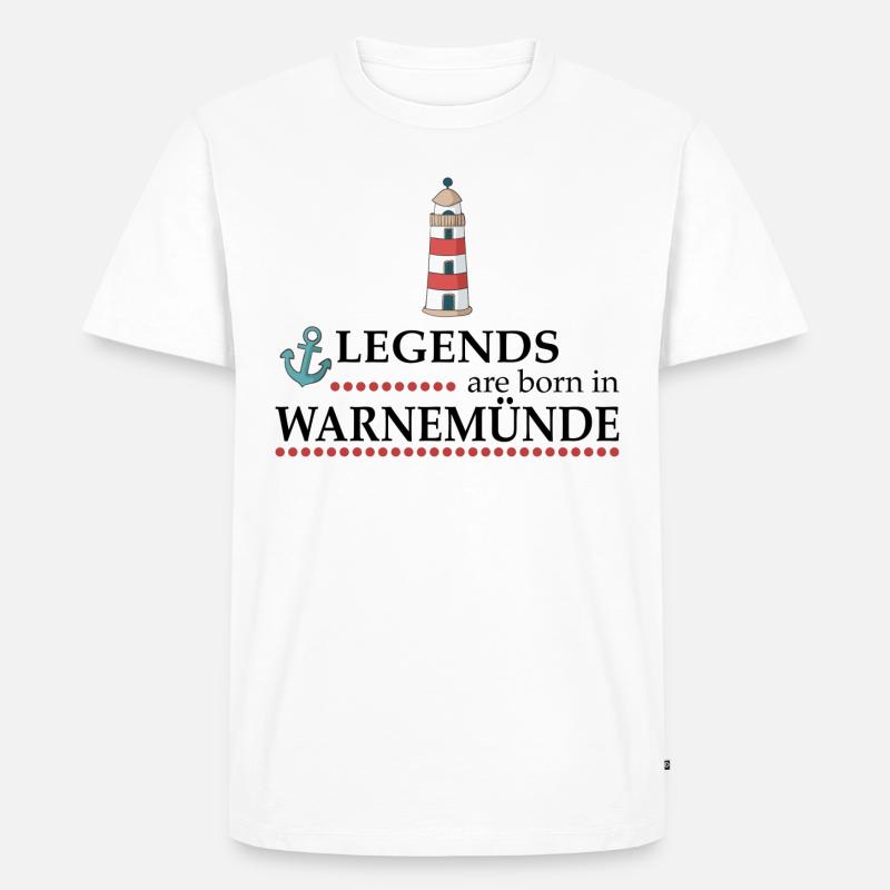 Warnemünde - Männer Premium Bio T-Shirt - Weiß
